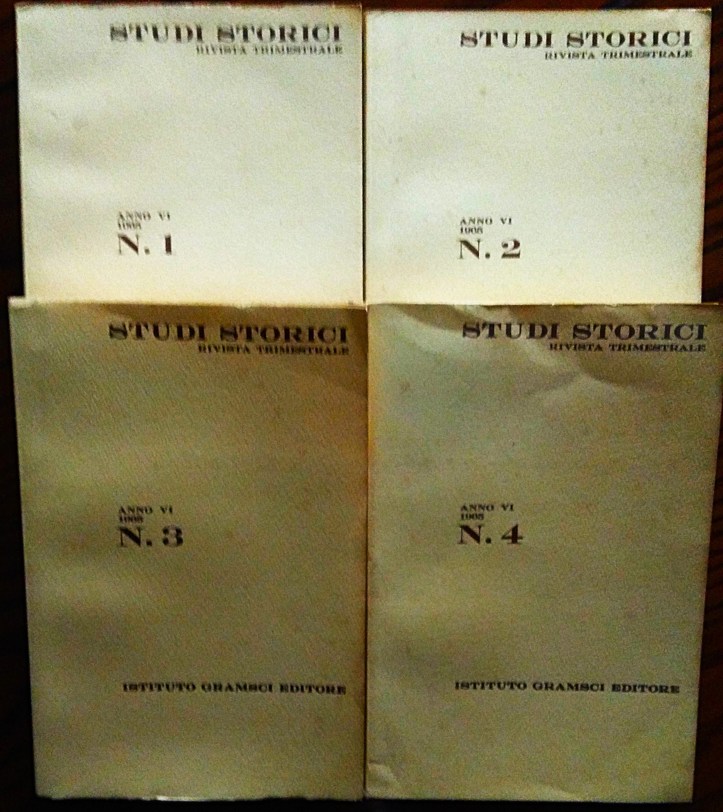 Studi storici anno VI, 1965.