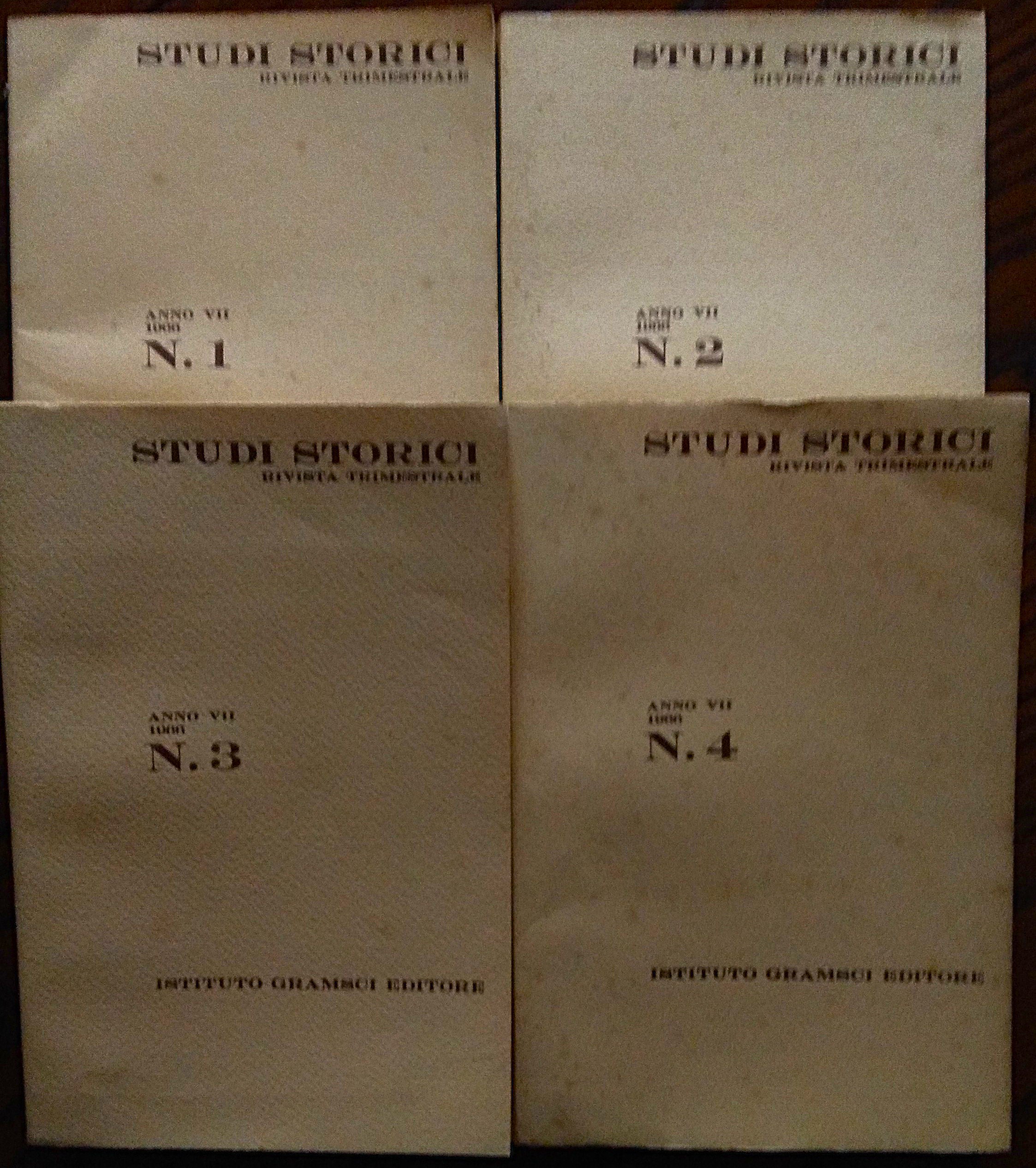 Studi storici anno VII, 1966