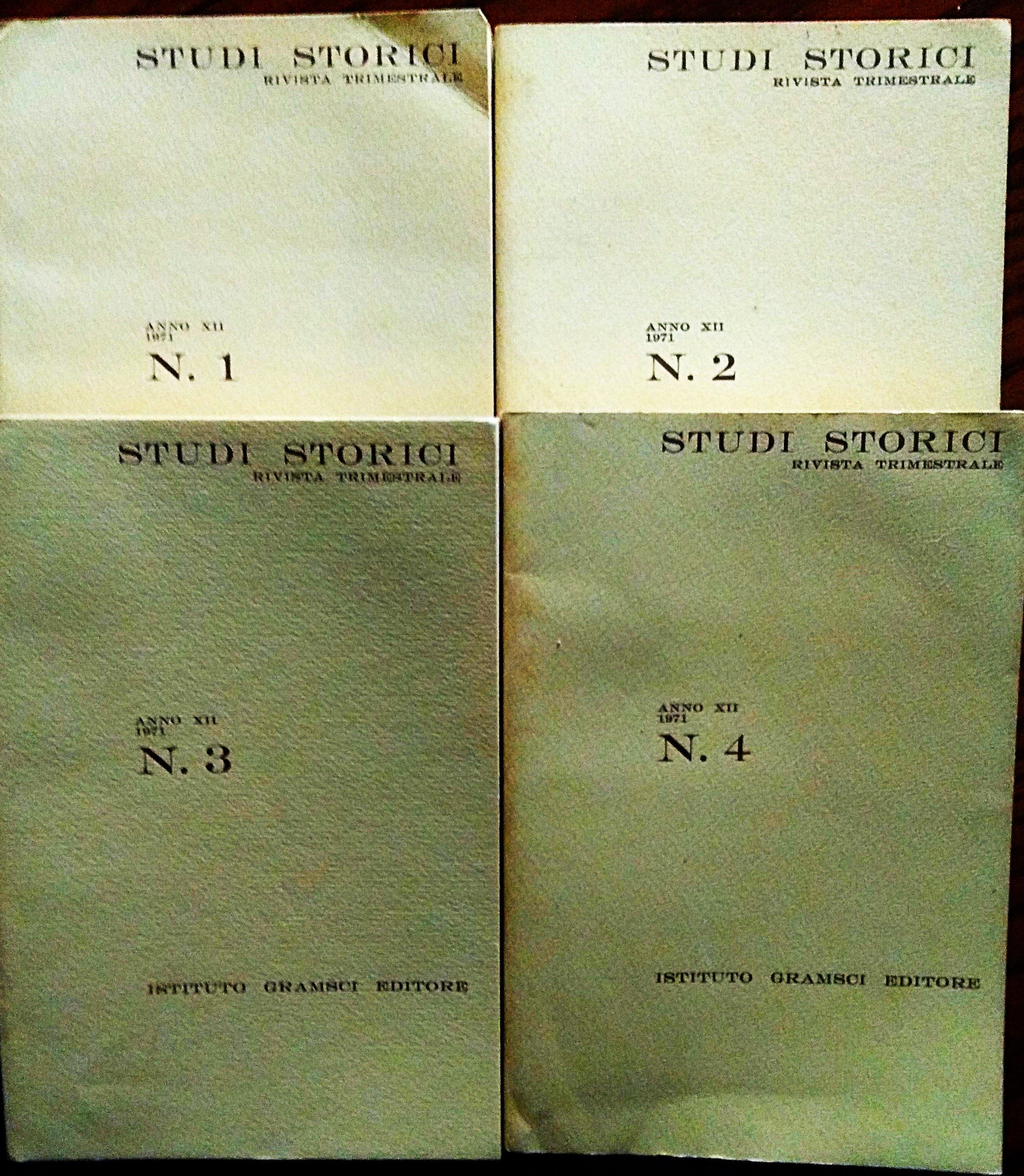 Studi storici anno XII, 1971.