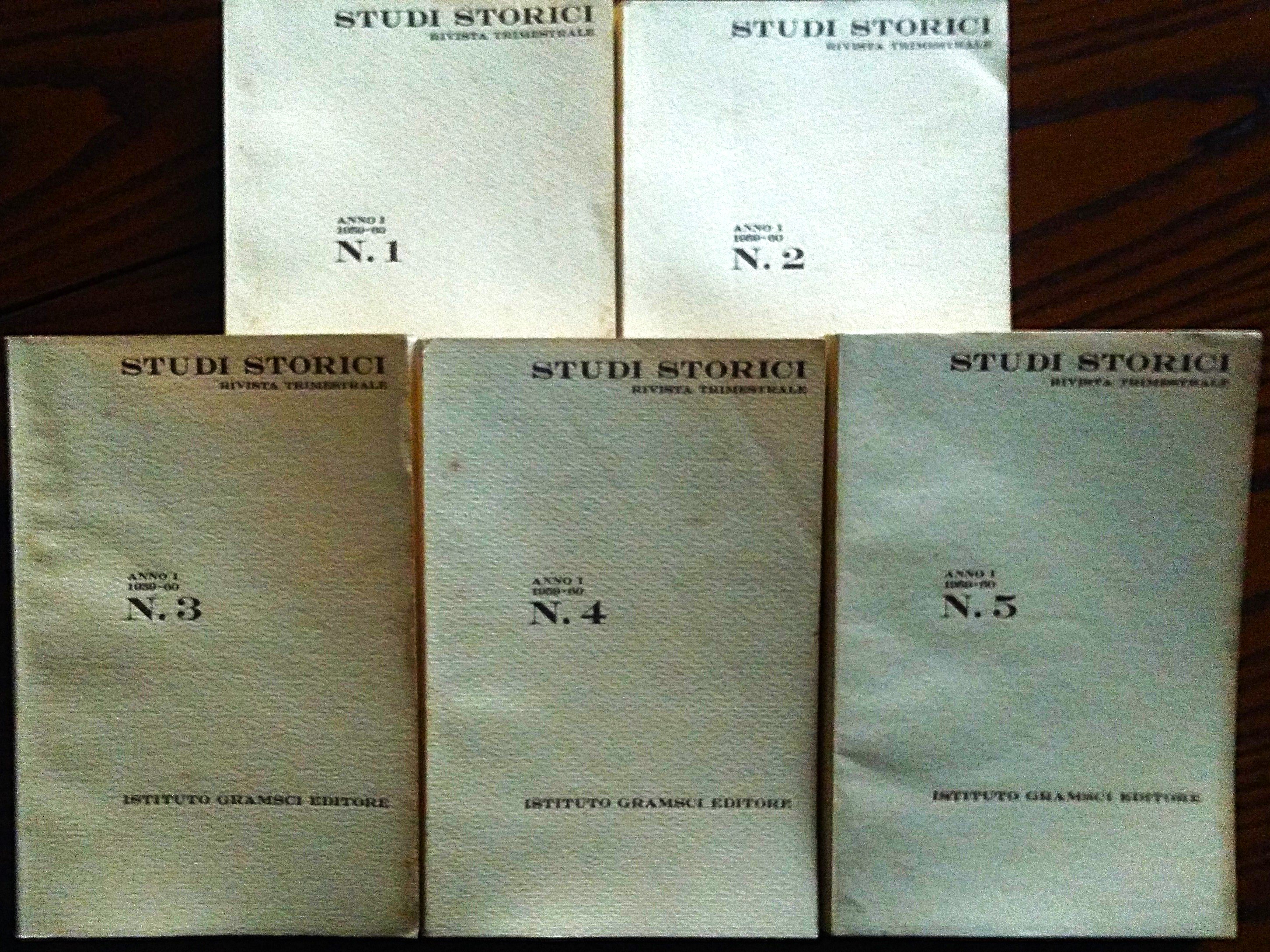 Studi storici. Rivista trimestrale Anno I, 1959-60