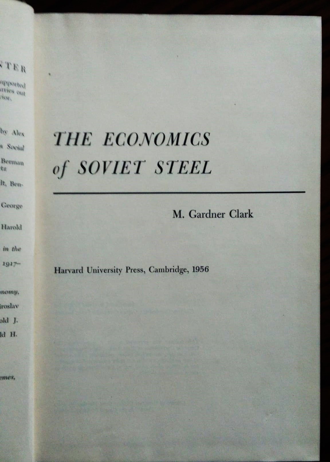 The eonomics of soviet steel.