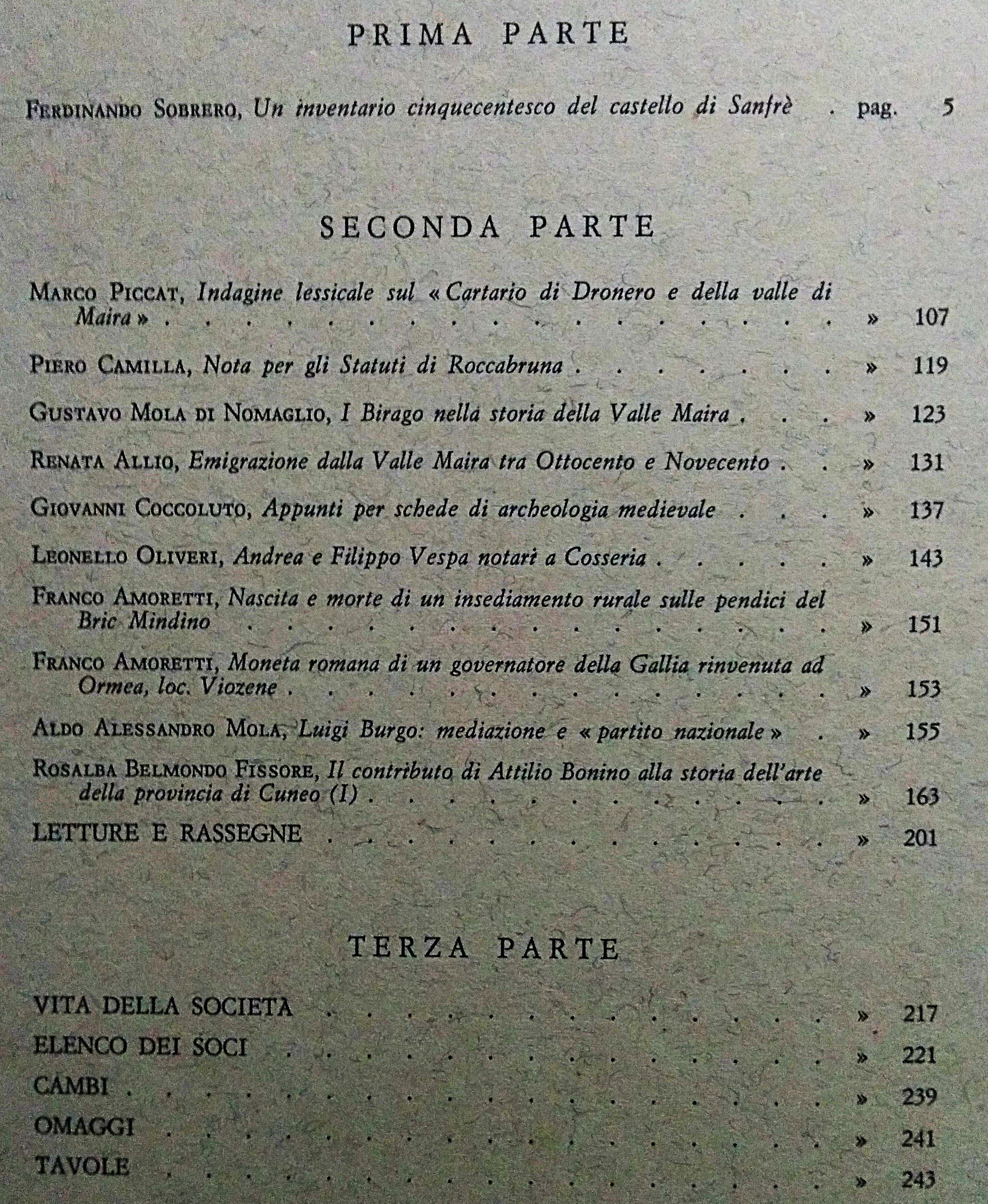 UN INVENTARIO CINQUECENTESCO DEL CASTELLO DI SANFRE'. IN - Bollettino …