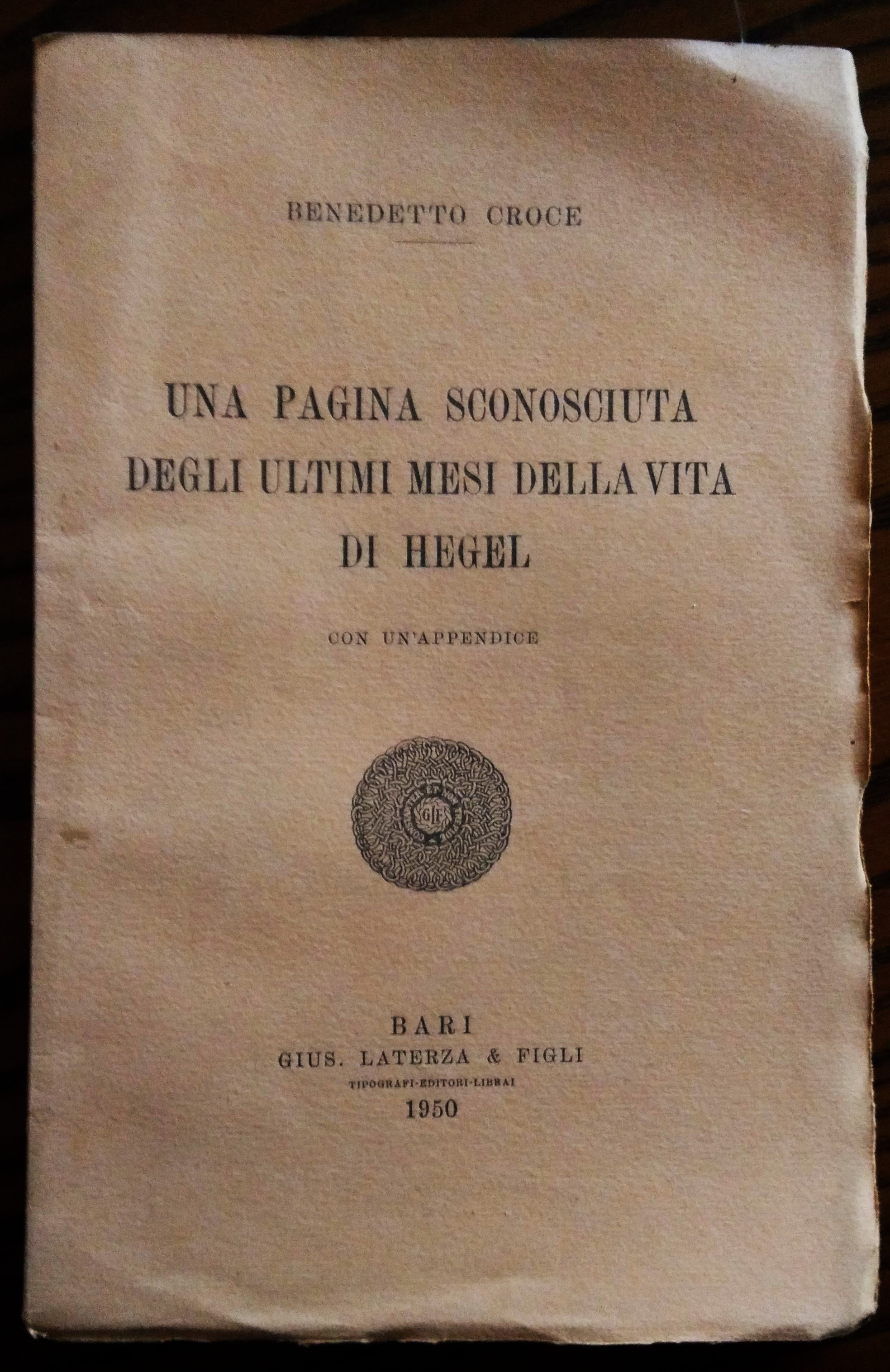 Una pagina sconosciuta degli ultimi mesi della vita di Hegel. …