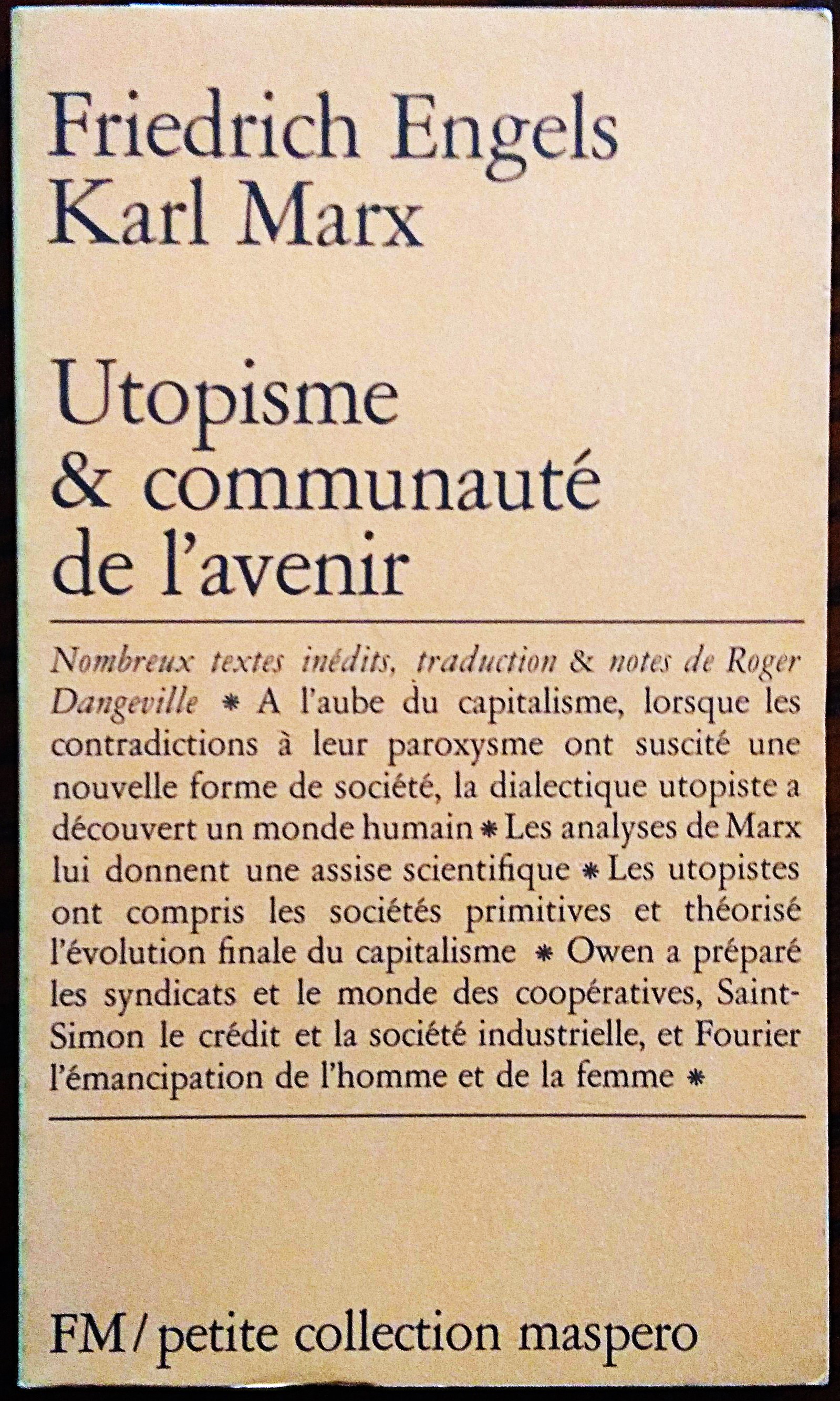 Utopisme et communauté de l'avenir. Introduction, traduction et notes de …
