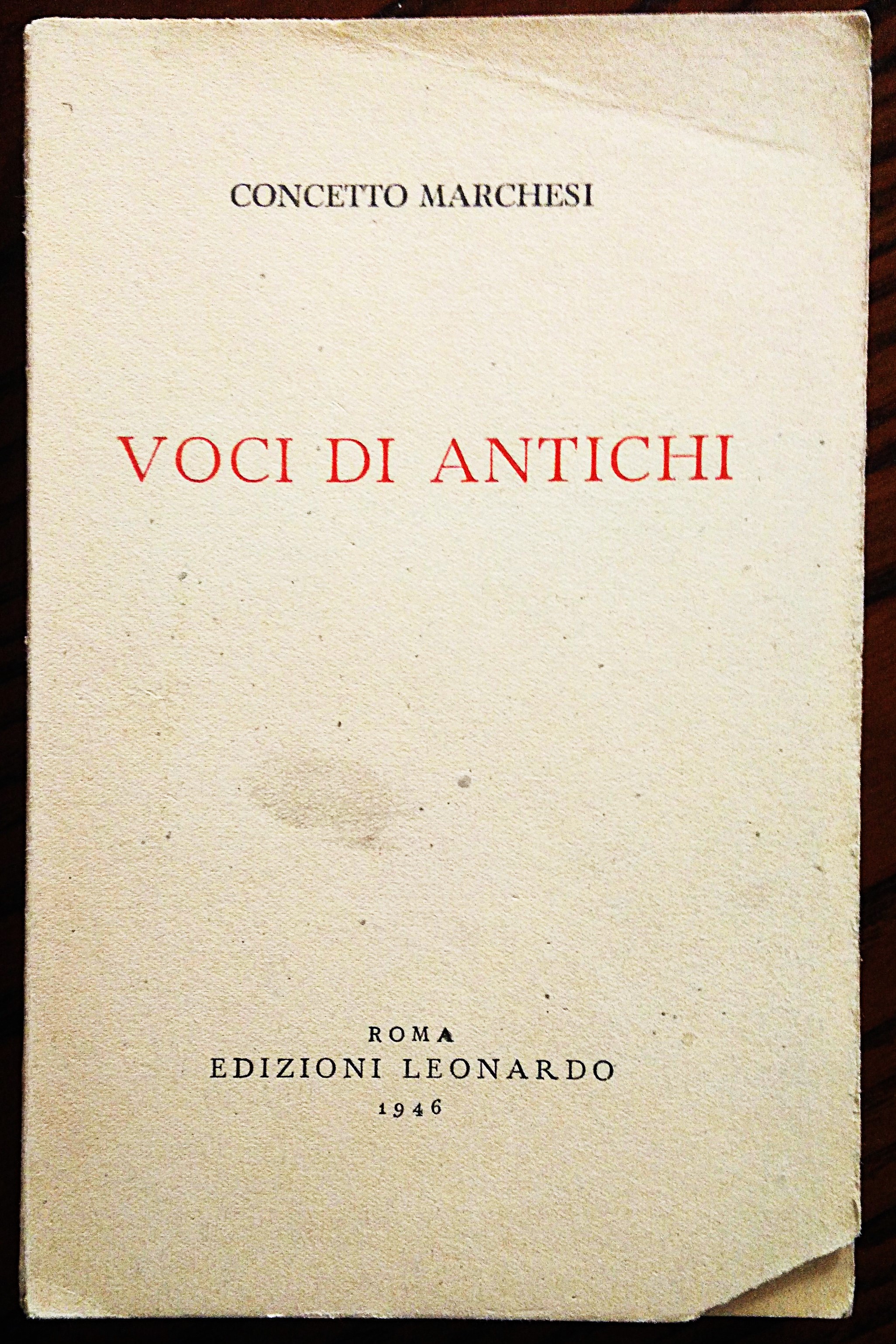 Voci di antichi.