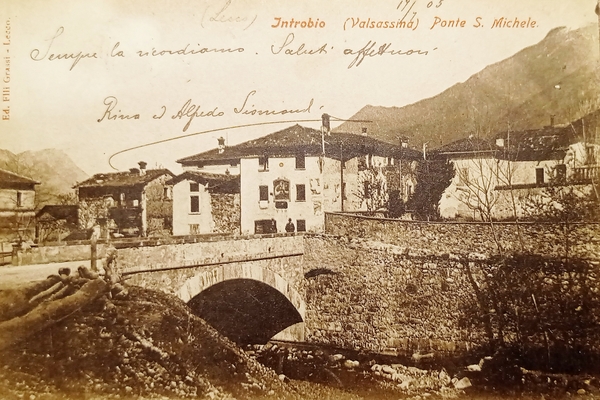 Cartolina - Introbio ( Valsassina ) - Ponte S. Michele …