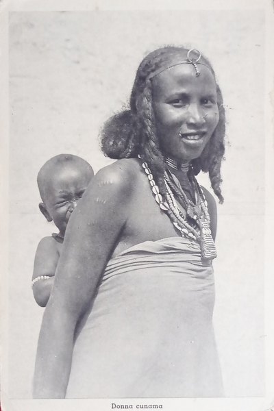 Cartolina - Eritrea - Tipi e Figure - Donna Cunama …