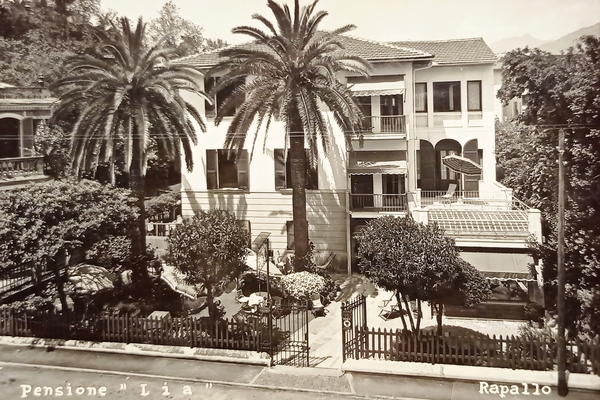 Cartolina - Rapallo - Pensione Lia - 1945 ca.