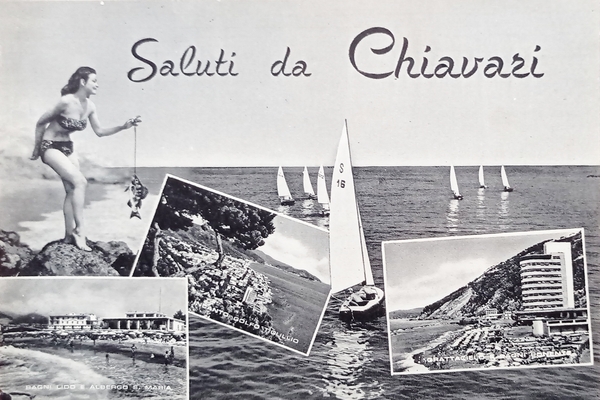 Cartolina - Saluti da Chiavari - Vedute diverse - 1950 …