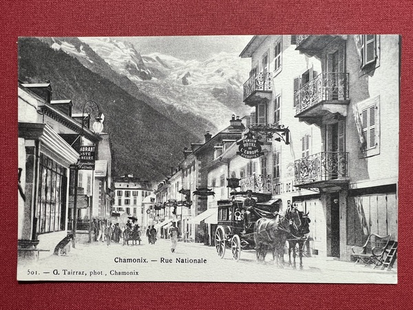 Cartolina - Francia - Chamonix - Rue Nationale - 1910 …