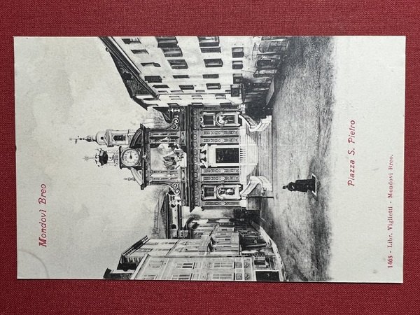 Cartolina - Mondovi Breo - Piazza S. Pietro - 1905 …