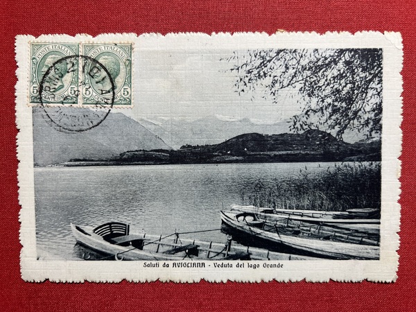 Cartolina - Saluti da Avigliana - Veduta del Lago Grande …