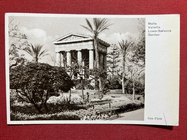 Cartolina - Malta - Valletta Lower Barrakka Garden - 1914
