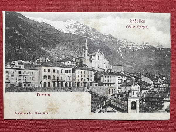 Cartolina - Valle d'Aosta - Chatillon - Panorama - 1900 …