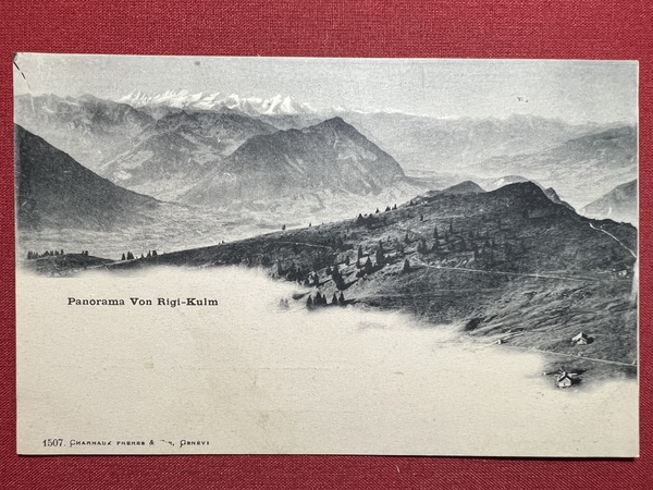 Cartolina - Panorama von Rigi-Kulm - Svizzera - 1900 ca.