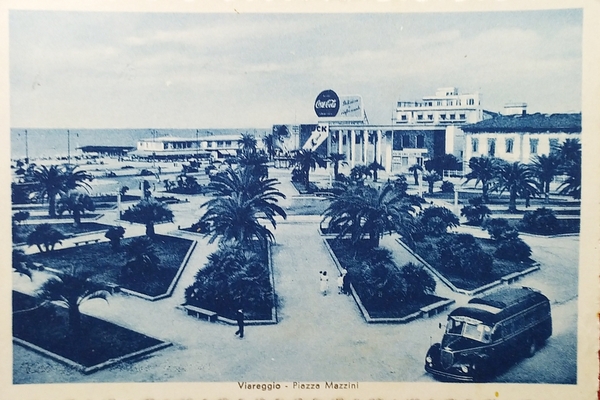 Cartolina - Viareggio - Piazza Mazzini - 1953
