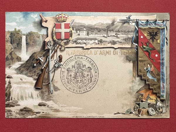 Cartolina Militaria - Regia Fabbrica d'Armi di Terni - 1910 …