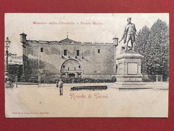 Cartolina - Torino - Maschio della Cittadella e Pietro Micca …