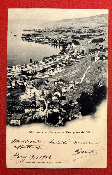 Cartolina - Svizzera - Montreux et Clarens - Vue prise …