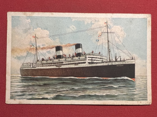 Cartolina Navigazione Generale - Transatlantico di lusso a turbina Duilio …