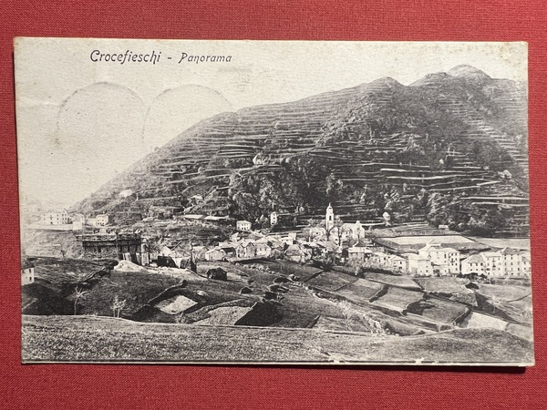 Cartolina - Crocefieschi ( Genova ) - Panorama - 1906