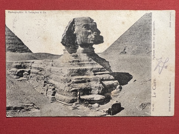 Cartolina - Egitto - Le Caire - Sphynx entre les …