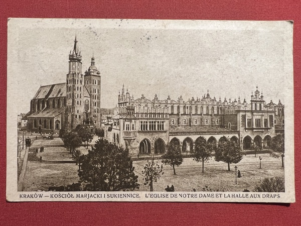 Cartolina - Polonia - Krakòw - Kosciol Mariacki i Sukiennice …