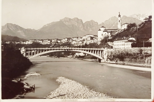 Cartolina - Belluno - Fiume Piave e Ponte della Vittoria …