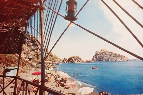 Cartolina - Ischia - Spiaggia di Cartaromana - 1959