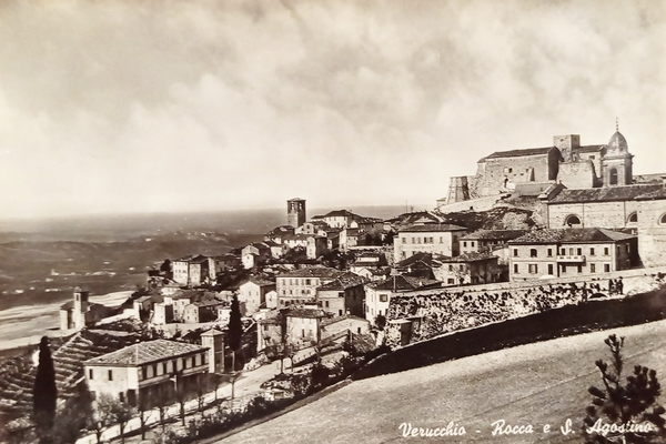 Cartolina - Verucchio - Rocca e S. Agostino - 1955 …