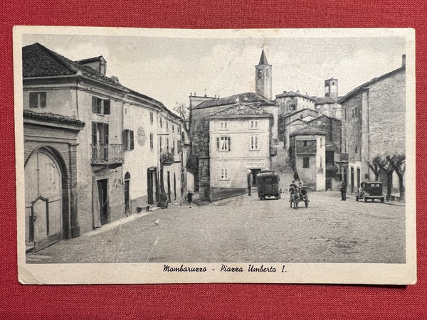 Cartolina - Mombaruzzo ( Asti ) - Piazza Umberto I …