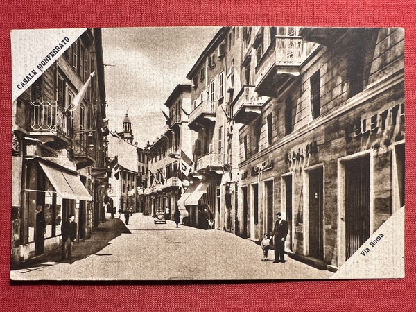 Cartolina - Casale Monferrato - Via Roma - 1941