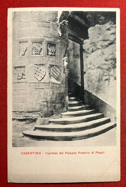 Cartolina - Casentino - Ingresso del Palazzo Pretorio di Poppi …