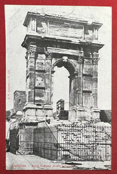 Cartolina - Ancona - Arco Traiano - 1910 ca.