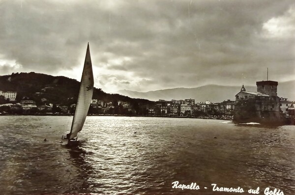 Cartolina - Rapallo - Tramonto sul Golfo - 1959