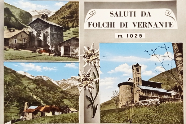 Cartolina - Saluti da Folchi di Vernante - Vedute diverse …