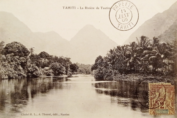 Cartolina - Tahiti - La Riviere de Tautira - 1905 …