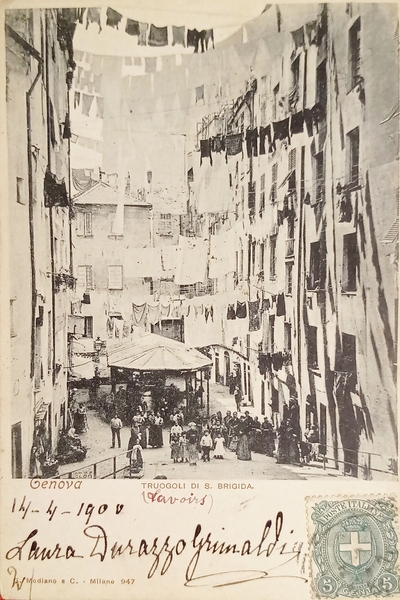 Cartolina - Genova - Truogoli di S. Brigida - 1900