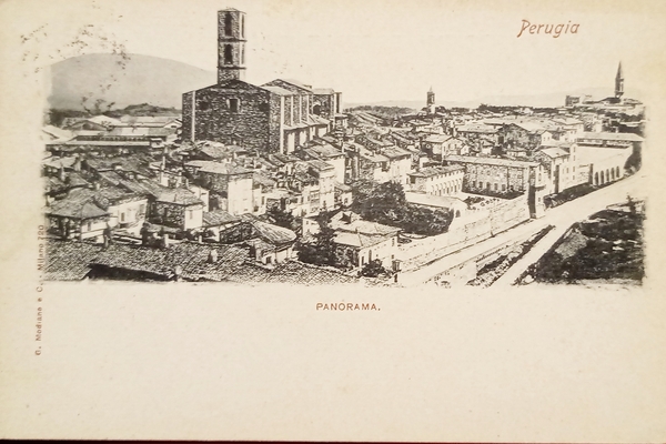 Cartolina - Perugia - Panorama - 1903