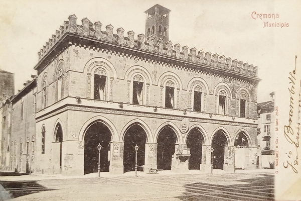 Cartolina - Cremona - Municipio - 1904