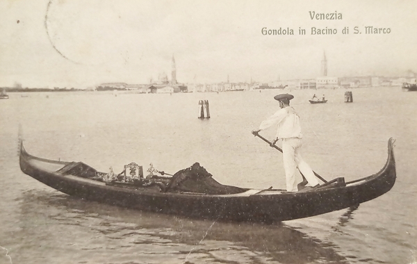 Cartolina - Venezia - Gondola in Bacino di S. Marco …