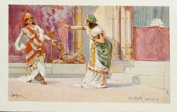 Cartolina Opera Lirica - Aida - 1900 ca.