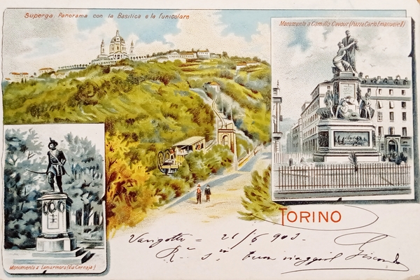 Cartolina - Torino - Superga Panorama con la Basilica e …