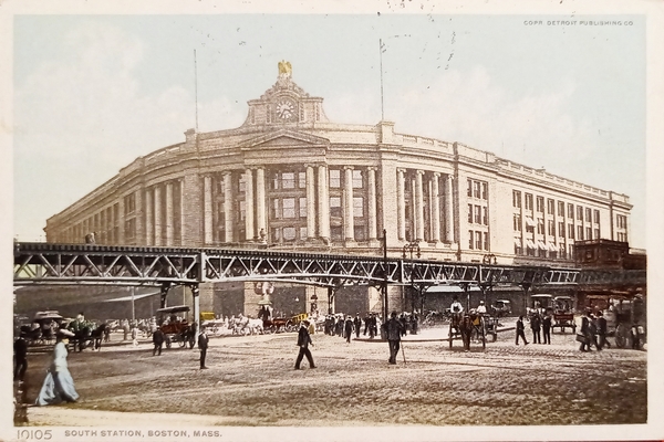 Cartolina - South Station - Boston, Massachusetts - 1911