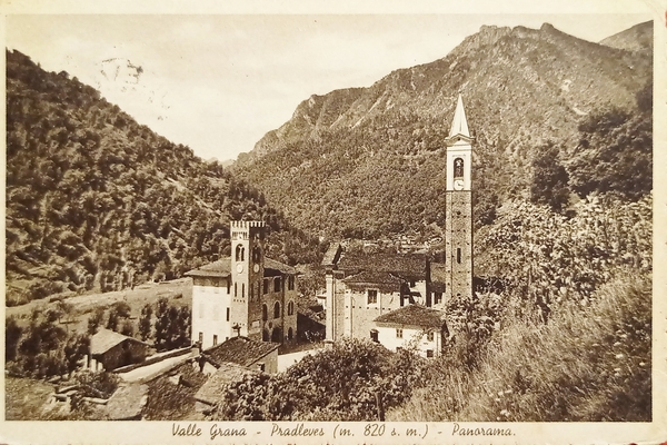 Cartolina - Valle Grana - Pradleves - Panorama - 1933