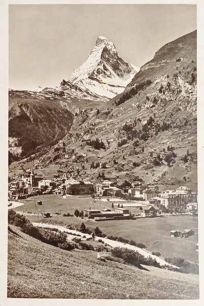 Cartolina - Zermatt - Gesamtansicht mit Matterhorn - 1933