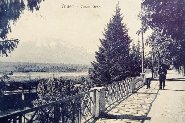 Cartolina - Cuneo - Corso Gesso - 1932