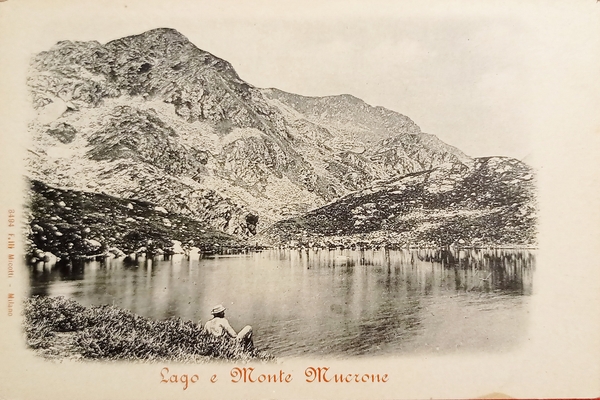 Cartolina - Lago e Monte Mucrone - 1910 ca.