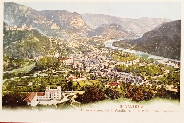 Cartolina - In Valsesia - Panorama generale di Varallo visto …