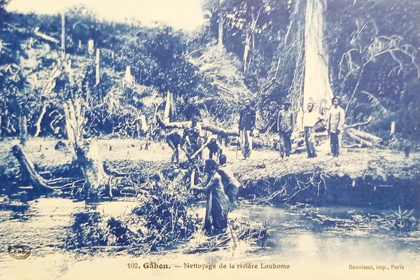 Cartolina - Gabon - Nettoyage de la Riviere Loubomo - …